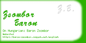 zsombor baron business card